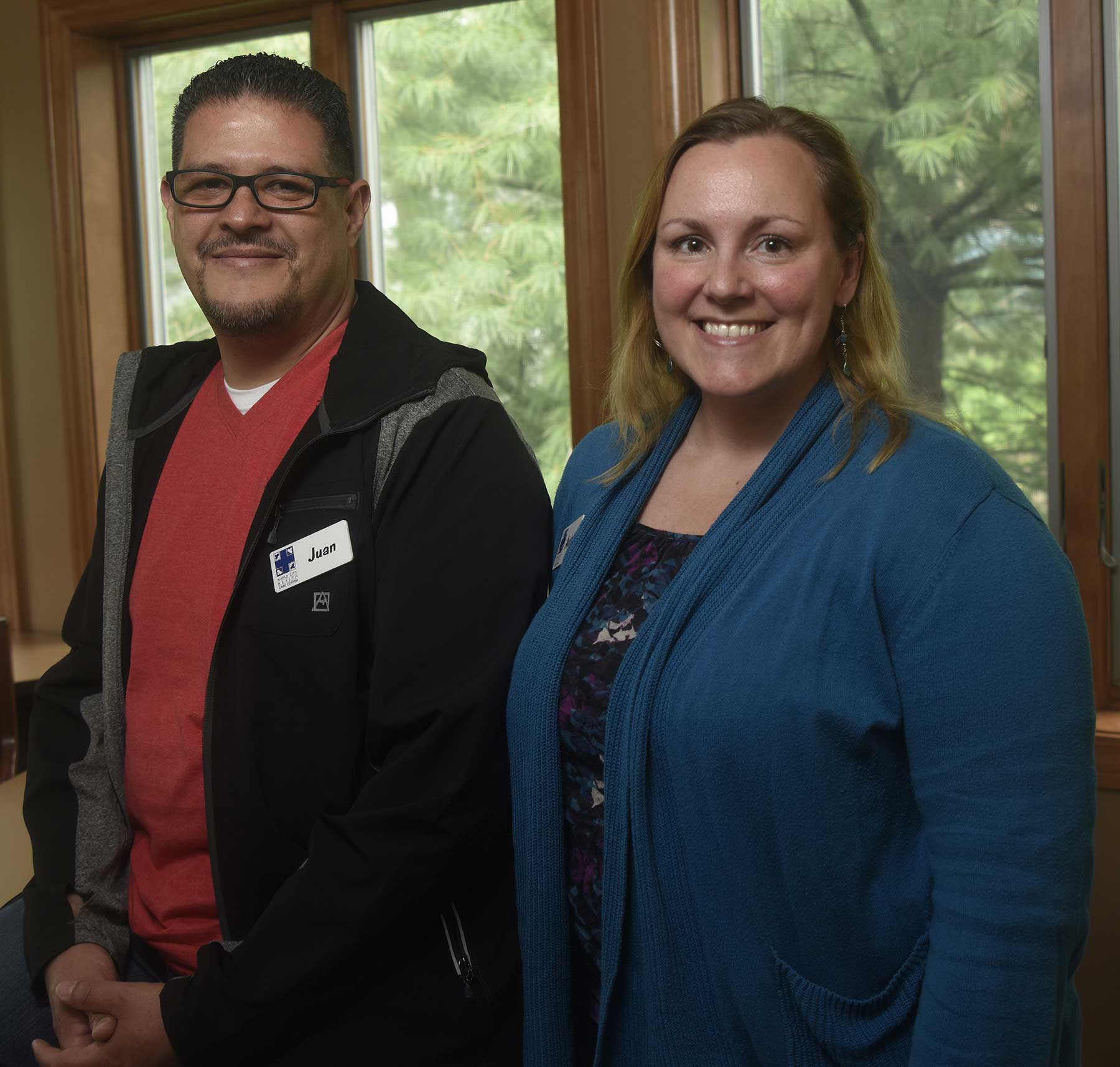 Our social workers, Juan and Audrey